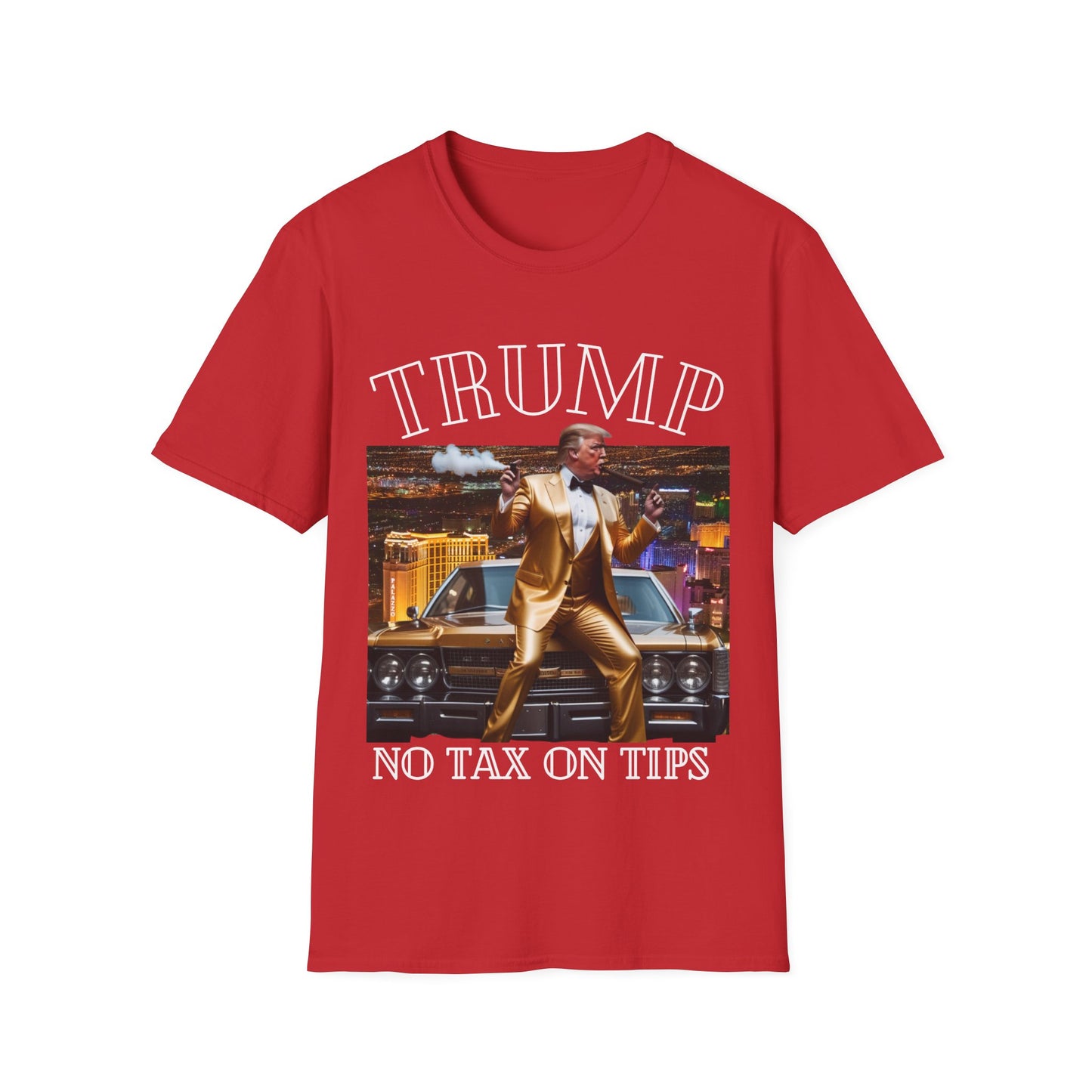 Men's President Trump 'No Tax On Tips' MAGA T-Shirt.