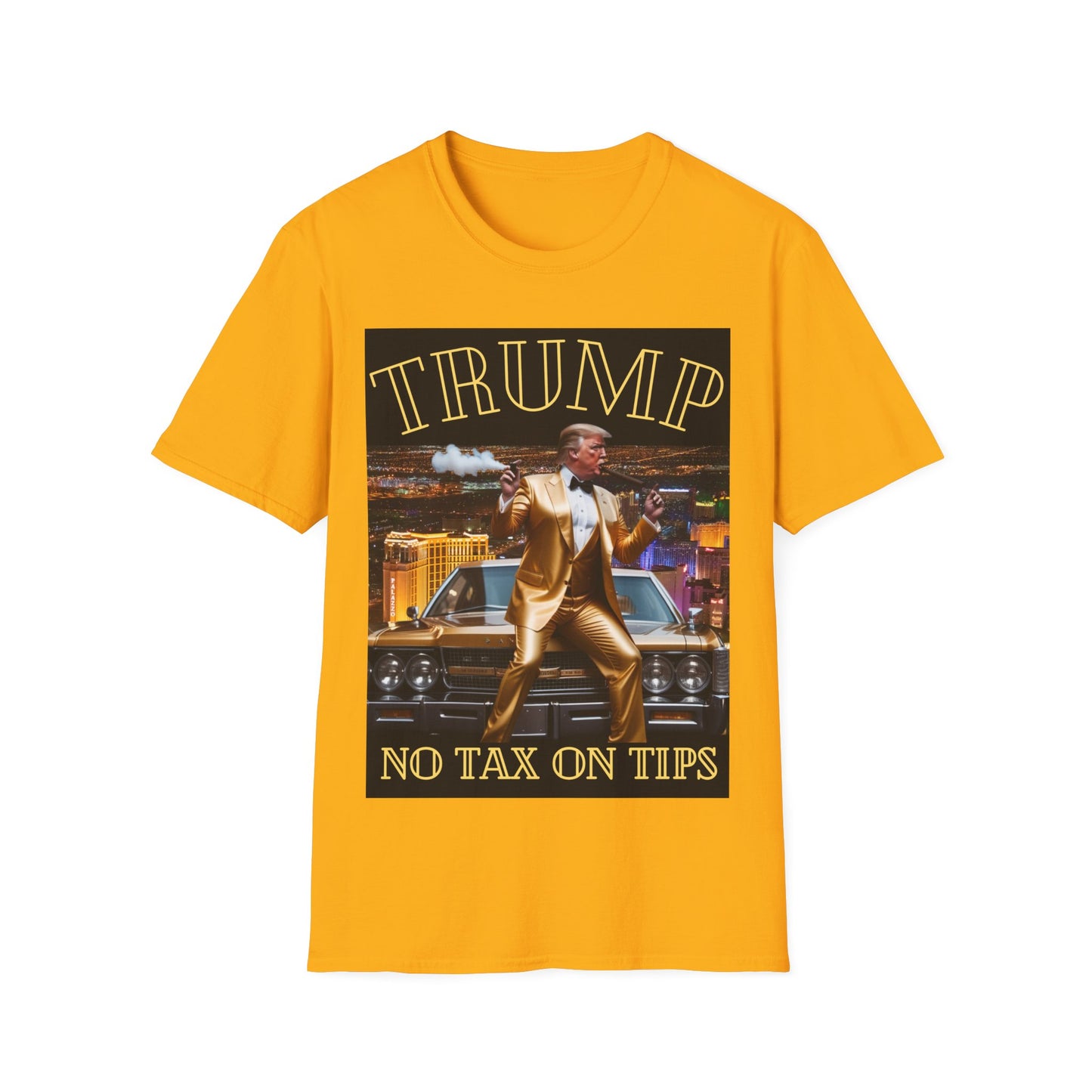 Men's President Trump 'No Tax On Tips' MAGA T-Shirt.