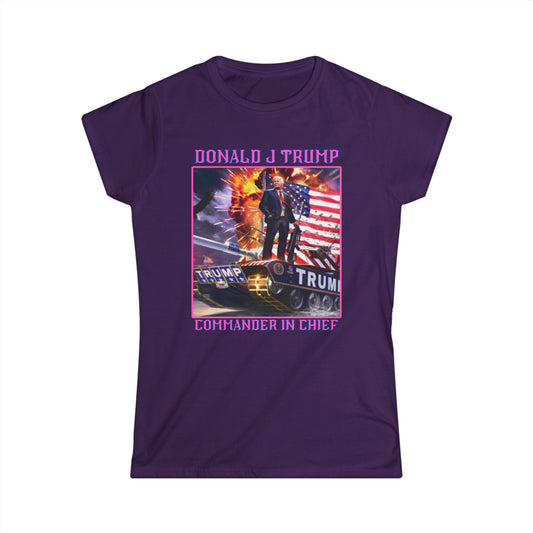 President Trump “Commander in Chief” Women’s Softstyle T-Shirt