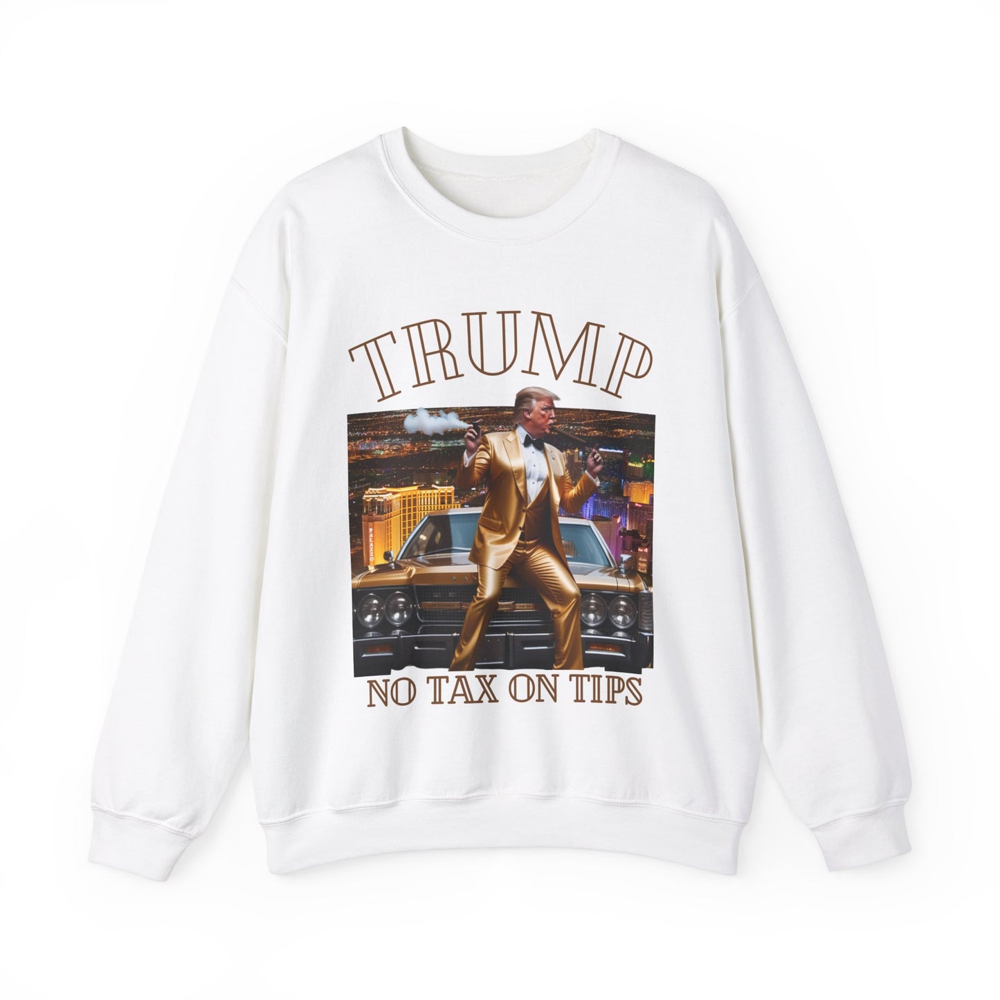 President Trump 'No Tax On Tips' MAGA Trump Heavy Blend Sweater