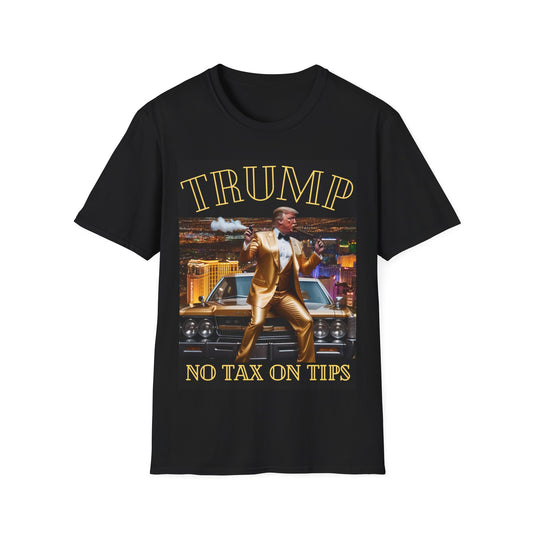 Men's President Trump 'No Tax On Tips' MAGA T-Shirt.