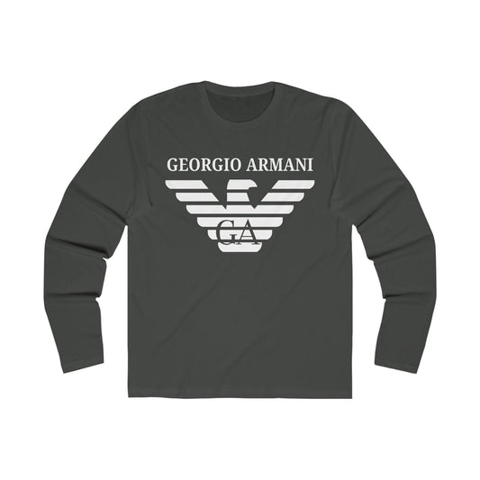 Georgia Armani Men's Long Sleeve Crew Tee with Georgio Armani Graphic