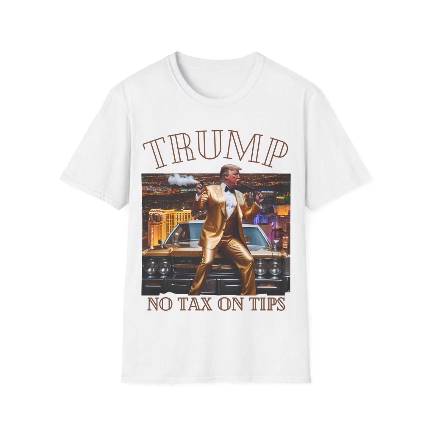 Men's President Trump 'No Tax On Tips' MAGA T-Shirt.