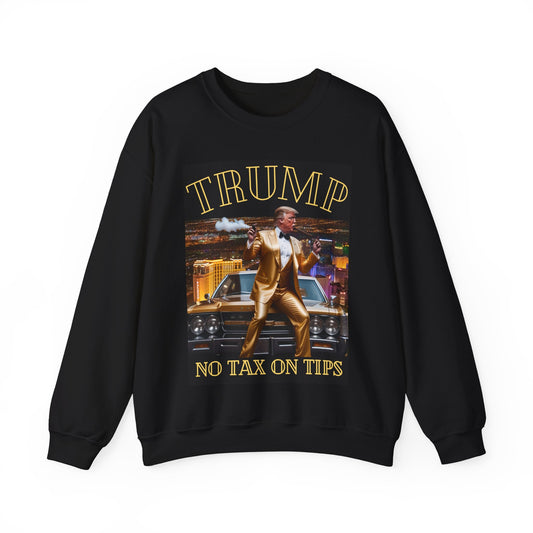 President Trump 'No Tax On Tips' MAGA Trump Heavy Blend Sweater