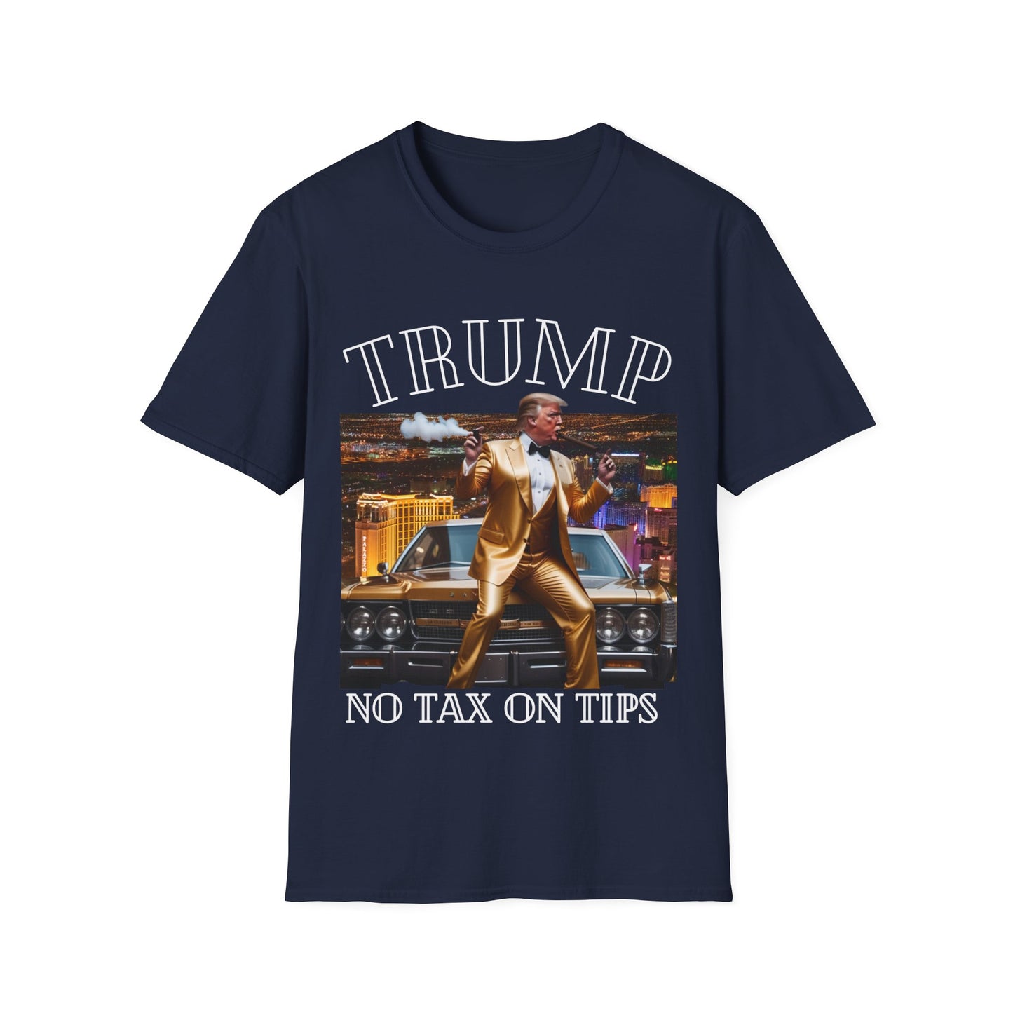 Men's President Trump 'No Tax On Tips' MAGA T-Shirt.