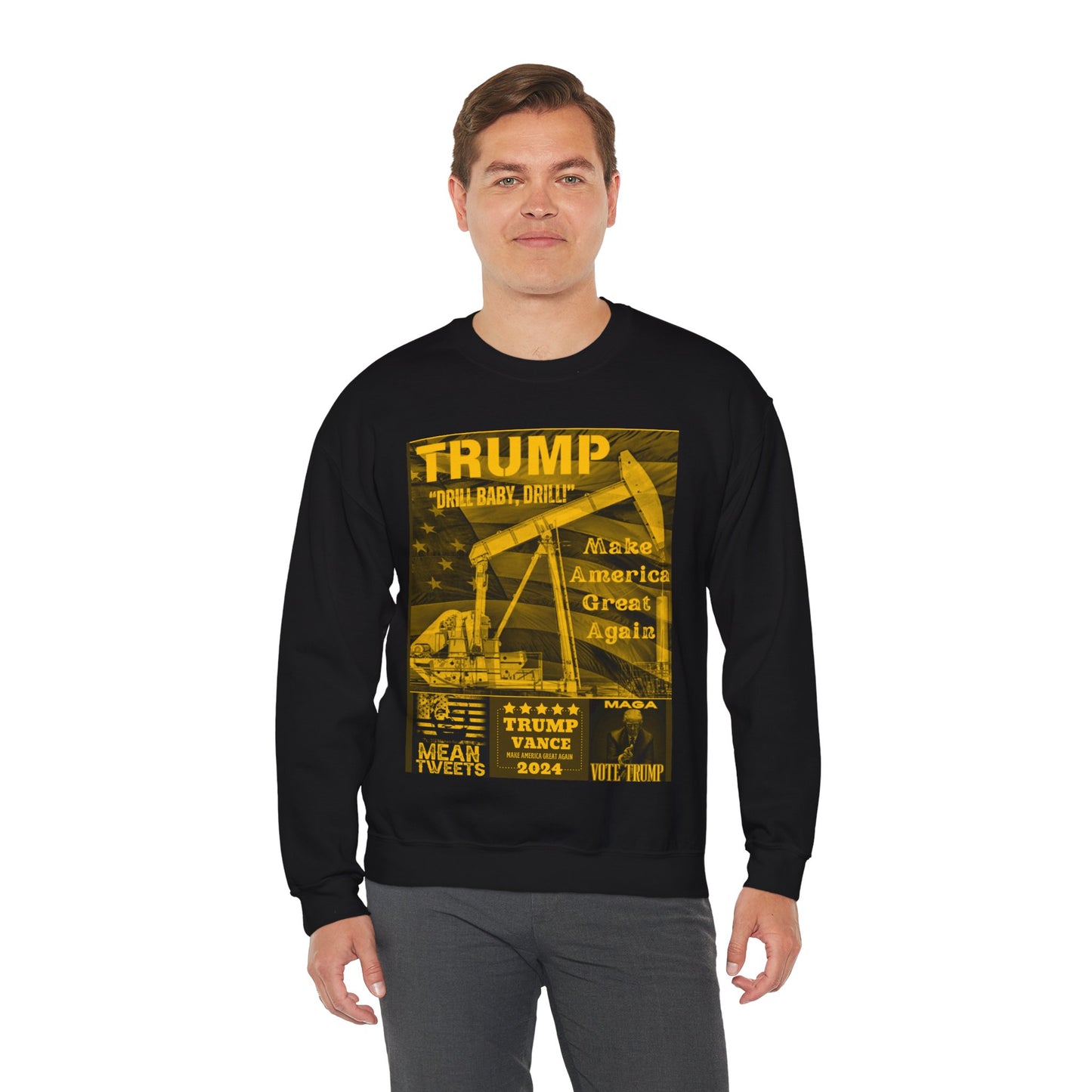 Men's President Trump 'Drill Baby Drill' MAGA Sweatshirt