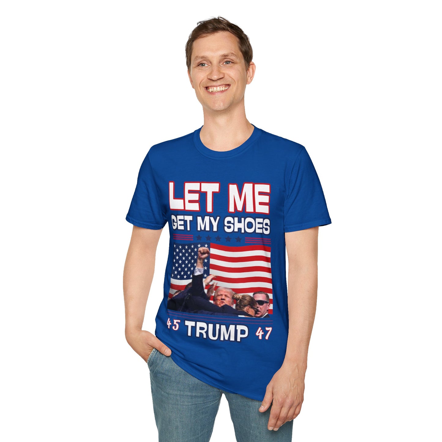 Men's President Trump “Let Me Get My Shoes” Iconic Softstyle T-Shirt